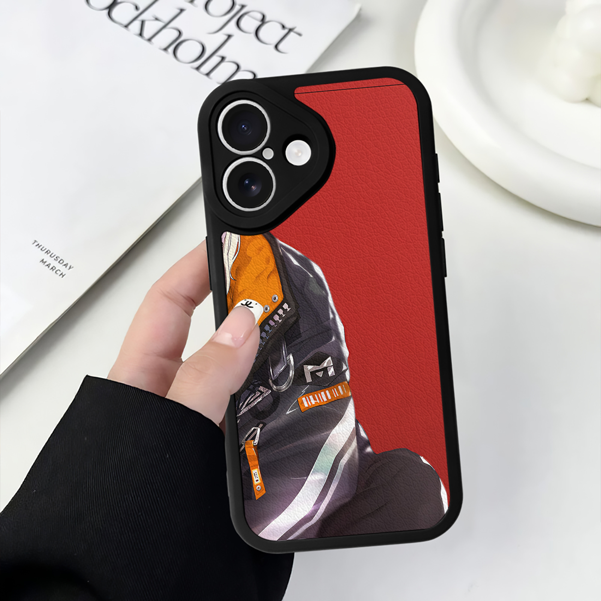 （画像用） ハイキュー!! Haikyu!! 【iPhone 16シリーズ対応】シリコンスマホケース（レザー調） 材質：シリコン